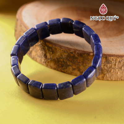 Vòng bản đá lapis hạt 14x10mm mệnh thủy, mộc - Ngọc Quý Gemstones