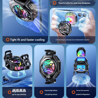 Tản nhiệt sò lạnh Led TL05 Gaming siêu mát cho điện thoại hàng nhập khẩu