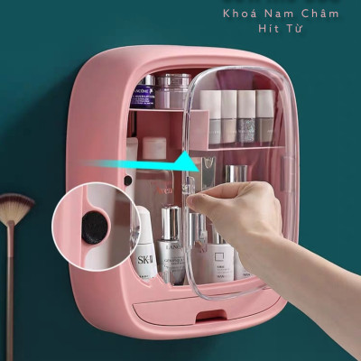 Kệ Mỹ phẩm treo tường Luxury dáng ellipse sang trọng