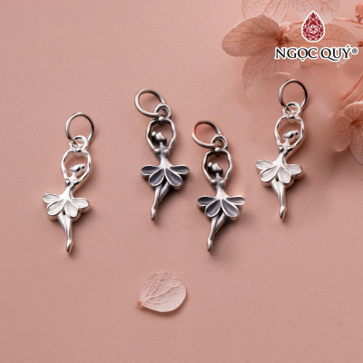 Charm bạc người múa bale treo - Ngọc Quý Gemstones