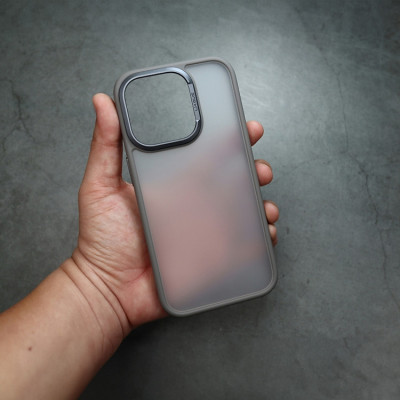 Ốp Lưng Chống Vân Tay cho iPhone 15 Pro Max, 14 ProMax, 13 Pro Max - Viền Camera Kim Loại, Cạnh Cao Su Chống Sốc, Chống Mồ Hôi Tay – Hàng chính hãng