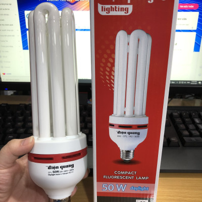 Đèn Compact Điện Quang ĐQ-CFL-4U-F14-50W-DL-E27