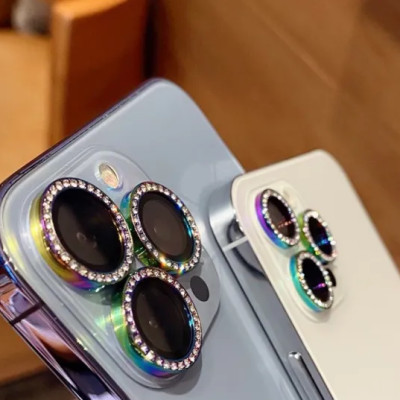 Dán vòng bảo vệ camera titan đính đá cho iPhone 14Pro/14ProMax/13Pro/13ProMax/12ProMax/11 ProMax( hàng chính hãng)