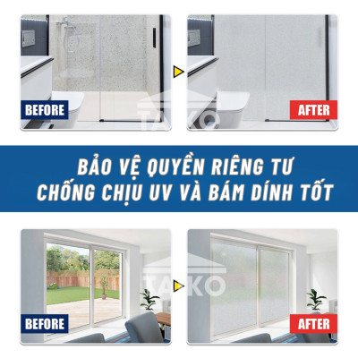 10 Kg Keo Sơn Mờ Kính Chống Nhìn Trộm TAIKOMI, Keo Sơn Bóng Mờ Kính Văn Phòng, Mờ Kính Cửa Sổ, Nhà Tắm, Phòng Ngủ