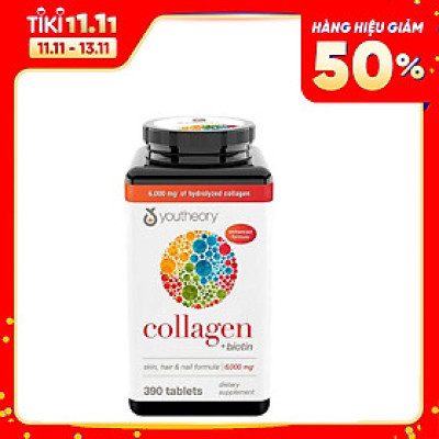 Collagen+Biotin Youtheory Mỹ (Collagen Type 1-2-3) - QuaTangMe Extaste