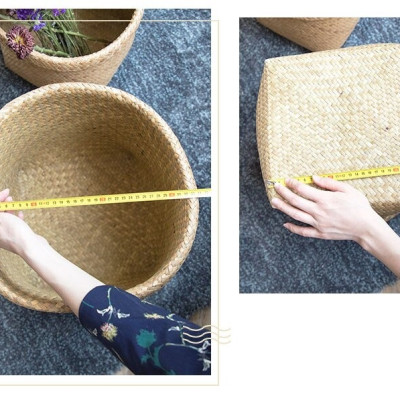 Giỏ cói trồng cây trang trí decor, đựng đồ, cắm hoa - Cây giả, hoa lụa Decor trang trí