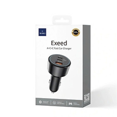 Bộ Sạc Điện Thoại Trên Ô Tô Wi WU Exeed 200W QC+PD Wi-QC026 - Hàng Chính Hãng