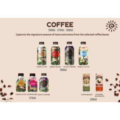 Cà phê Latte OKF Hàn Quốc 390ML x 6 chai Brazil Arabica Beans