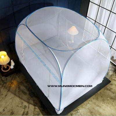 Màn Chụp , Mùng Chụp Đỉnh Rộng Cao Cấp Mộc Miên - Mẫu Không Viền Chân Hoạ Tiết ( Hà Nội )