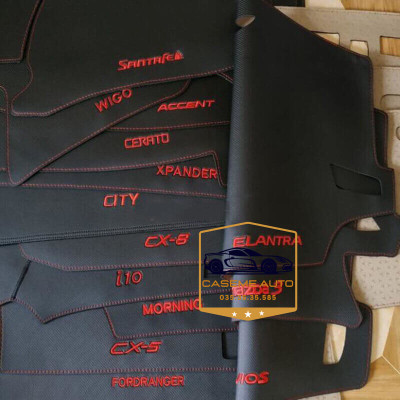 [KIA CERATO] Thảm Taplo 3 Lớp Dành Cho Xe KIA CERATO, Nhung Lông Cừu Và Da Vân Carbon Cao Cấp - Hàng Chính Hãng