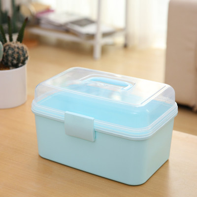 Hộp đựng dụng cụ y tế, tủ thuốc gia đình có quai xách - và hôp đựng mỹ phẩm dụng cụ sửa sắc đẹp làm nail móng chân móng tay di động đa năng