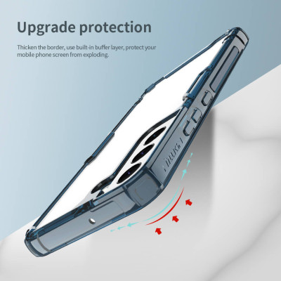 Ốp lưng silicon dẻo trong suốt cho Samsung Galaxy S22 hiệu Nillkin Nature Pro mỏng 0.6mm - hàng nhập khẩu