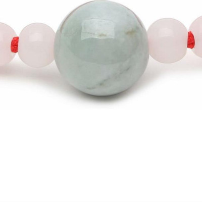 Vòng Tay May Mắn Gắn Hạt Đá Ngọc Tự Nhiên - Xanh Trắng Đỏ (10 cm)