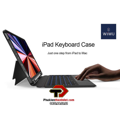 Bao da bàn phím kèm TrackPad cho iPad Pro 11 2020 chính hãng WIWU Mag Touch IPad Keyboard, có thể tháo rời, có đèn LED - Hàng chính hãng