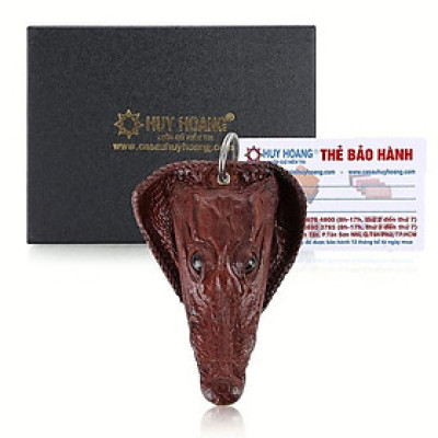 HT8287 - Móc khóa đầu cá sấu Huy Hoàng cỡ lớn màu nâu đỏ