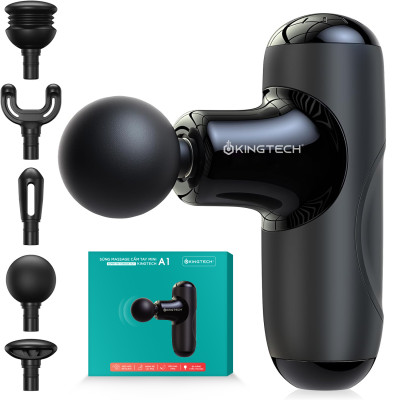 Máy massage Mini Cao Cấp KingTech A1 - Máy Mát Xa Cầm Tay Dùng Động Cơ Không Chổi Than - Hỗ Trợ Mát Xa Chuyên Sâu, Thư Giãn, Giảm Đau, Phục Hồi Cơ Bắp - Quà Tặng Nam Nữ, Sếp, Doanh Nghiệp