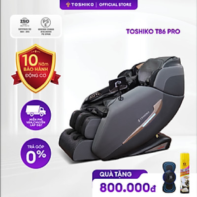 Ghế Massage Toàn Thân con lăn 4D di chuyển Đa Năng Cao Cấp Toshiko T86 Pro, đạt chuẩn ISO massage sâu tại các vùng chuyên biệt, Máy Massage Toàn Thân Đa Năng chức năng dò tìm huyệt đạo