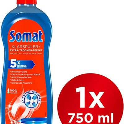 Combo Bôt+Muối+Nước chuyên dùng cho máy rửa bát-ly Somat  Pulver - Đức