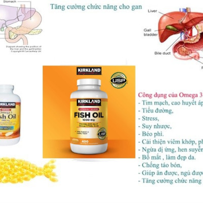 Omega 3 Fish oil Kirkland Hỗ trợ sức khỏe não bộ, Tim mạch, Khớp, Bổ mắt, Và tăng sức khỏe tổng thể - QuaTangMe Extaste