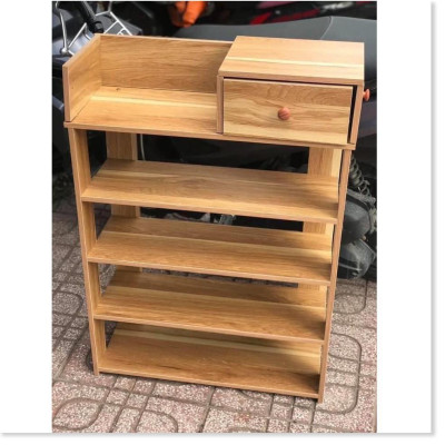 Kệ Gỗ Để Giày Dép 5 Tầng Có Ngăn Kéo Tiện Lợi