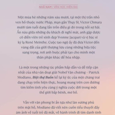 Sách - Biệt thự buồn (Nhã Nam HCM)