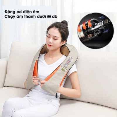 Máy massage vai cổ 8 bi hồng ngoại AYOSUN - Hàng Chính Hãng