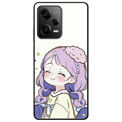 Ốp lưng cho Xiaomi Redmi 12 4G - Redmi Note 12 4G - Redmi Note 12 Pro 4G - 12 Pro 5G - Cô Gái Tóc Tím - Hàng Chính Hãng
