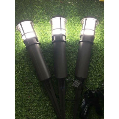 Đèn LED sân vườn, Đèn Nấm Cắm Cỏ 3W, MV-CC301, 12V, Vỏ mầu đen, AS: vàng 