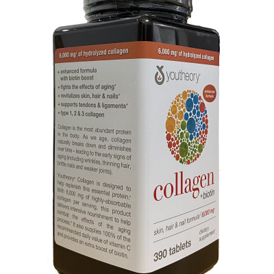 Collagen+Biotin Youtheory Mỹ (Collagen Type 1-2-3) - QuaTangMe Extaste