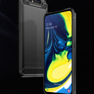 Ốp lưng chống sốc Vân Sợi Carbon cho Samsung Galaxy A80  - hàng chính hãng