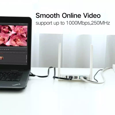 Ugreen UG11235NW104TK 1M màu Đen Cáp mạng LAN CAT6 UPT cáp dẹp - HÀNG CHÍNH HÃNG