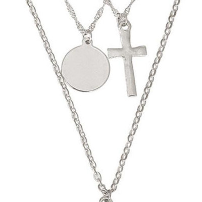 Dây chuyền vòng cổ hợp kim nhiều lớp phong cách boho fashion