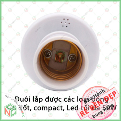 (Loại Tốt) Đuôi Đèn Điều Khiển Từ Xa - Tiện Lợi Khi Sử Dụng Ban Đêm Đi Ngủ Remote Kế Bên - KLM-DDDKTX-E27 (Màu Trắng)