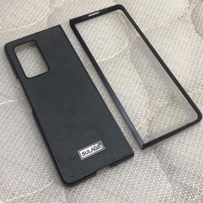 Ốp lưng da dành cho Samsung Z Fold 2 /Z Fold 3 / Z Fold 4/ Z Fold 5 hiệu Sulada sang trọng bền bỉ chống bám vân tay bụi bẩn - Hàng chính hãng