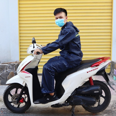 Áo mưa bộ vải dù cao cấp dùng cho nam và nữ  size  3XL  từ 65kg  -  80kg  , chống thấm nước , dày , có túi đựng , nhỏ gọn dễ mang theo mọi nơi phù hợp cho nam và nữ 