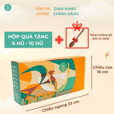 (Tặng muỗng gỗ đơn 450k)Yến Thị- Gói 30 Hũ Qùa Tặng- 30% Yến- Yến Sào Khánh Hòa