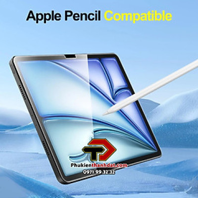 Tấm dán kính cường lực cho iPad Air M2 13 inch 2024, iPad Air 2024 M2 13 inch hiệu Glass Pro - Hàng chính hãng