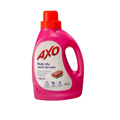 Nước Tẩy Quần Áo Màu Axo Hồng Hương Hoa Đào Chai 800ml