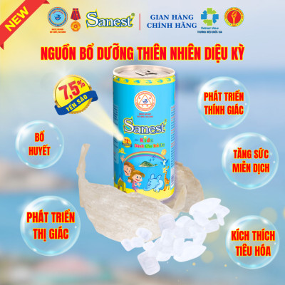  NEW  [ Hộp 6 lon  ] Nước Yến sào Khánh Hòa Sanest Trẻ Em.