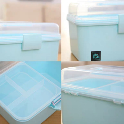 Hộp đựng dụng cụ y tế, tủ thuốc gia đình có quai xách - và hôp đựng mỹ phẩm dụng cụ sửa sắc đẹp làm nail móng chân móng tay di động đa năng