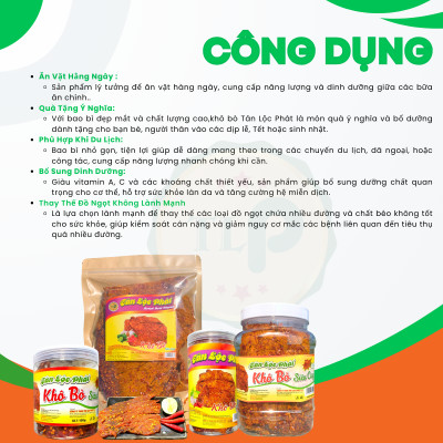 KHÔ BÒ MIẾNG SIÊU CAY TÂN LỘC PHÁT