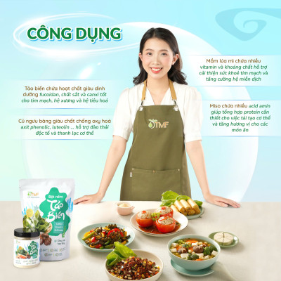 Bột nêm Tảo Biển hũ 350g Tâm Minh Foods không bột ngọt công nghiệp