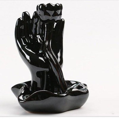 Thác Khói Trầm Hương 8*10 Cm Hình Bàn Tay Phật