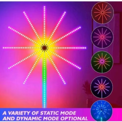 BỘ ĐÈN LED TRANG TRÍ SÁNG HÌNH PHAO HOA DÁN TƯỜNG HIỆU ỨNG MÀU SẮC CỰC ĐẸP