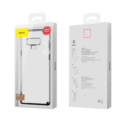 Ốp lưng dành cho Samsung Galaxy Note 9 TPU dẻo trong suốt viền màu nano BASEUS - Hàng Nhập Khẩu 