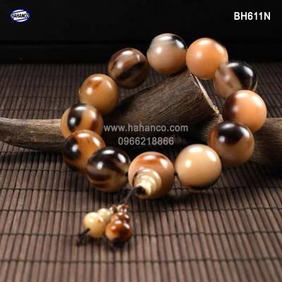 Vòng tay sừng đuôi Hồ Lô phong thủy (Đủ Size & màu) BH611 - Tĩnh tâm - May mắn hút Tài Lộc - Bracelet of HAHANCO