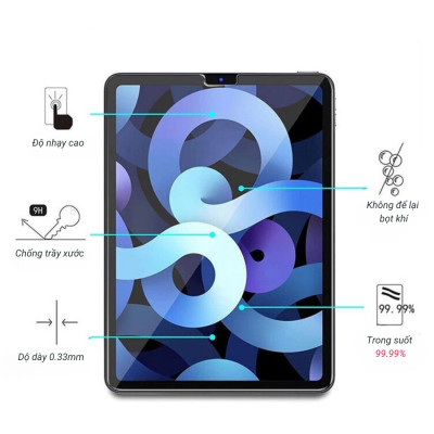 Kính cường lực cho iPad Pro 11 inch M4 2024 inch trong suốt Glass 9H chống trầy xướt ( hàng chính hãng)