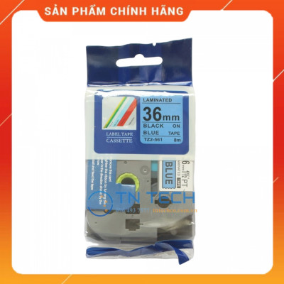 Nhãn In Tz2-561 - Đen nền dương 36mm x 8m - Dùng cho máy in BROTHER - AIMO - PUTY [Hàng Nhập Khẩu]