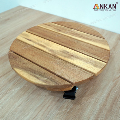 Đế Kê Chậu Cây Có Bánh Xe ANKAN, R30cm Làm Giá Đỡ Kệ Hoa Cây Cảnh, Màu Vàng Nắng, Chịu Tải 150Kg