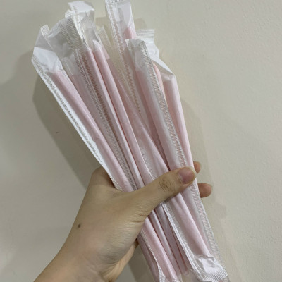 Ống hút ngũ cốc có màng bọc dùng cho đồ uống mang đi dùng cho sinh tố, đá xay 